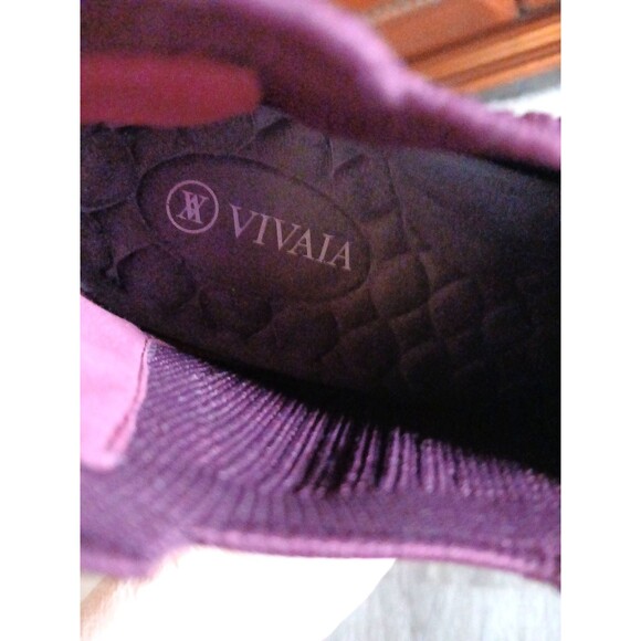 VIVAIA RYAN PRO Women Sz 7 Square Toe Water Repellent Knit Ankle Boots Burgundy - Picture 4 of 11